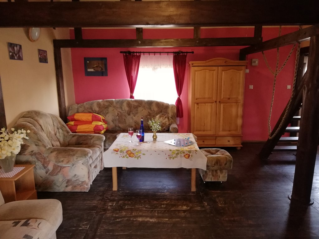 Wnętrze domku Drewniak